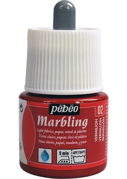 Marbling Ebru Boyası 45ML 02 Vermillion