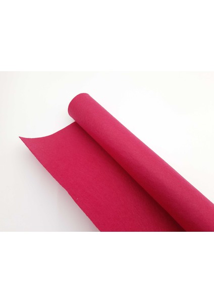 Fuşya Renginde 1 mm Kalınlığında Ince Keçe (1 mt x 85 cm Boyutunda)