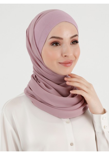 Boneli Düz Şifon Şal - Leylak - Ecardin fiyatları