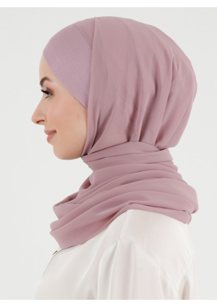 Boneli Düz Şifon Şal - Leylak - Ecardin modelleri
