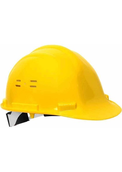 Sarı Baret - Hava Delikli - Enseden Ayarlı Vidalı Güvenlik Bareti