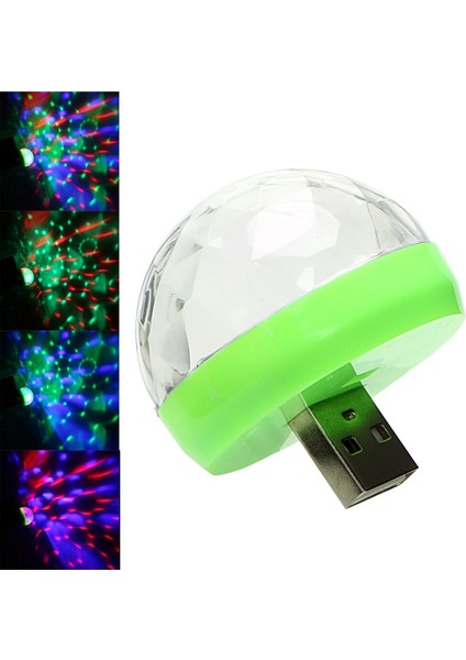 Mini USB Disko Işık, Taşınabilir Disko Topu Rgb LED Işık