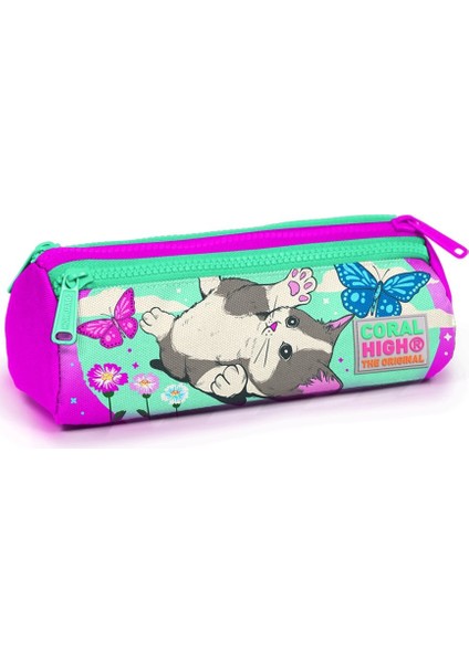 Ilkokul Sırt Çantası ve Kalemlik Seti - Sevimli Kedi ve Kelebek modelleri