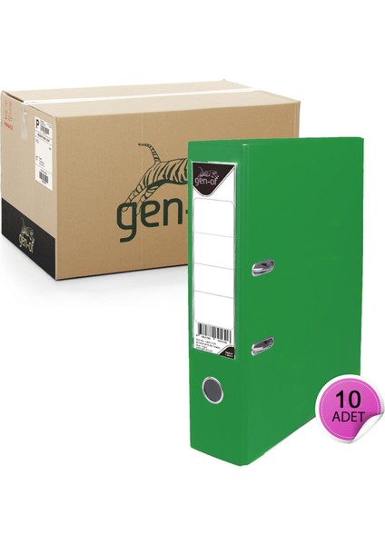 Plastik Klasör Geniş Yeşil 10 Lu