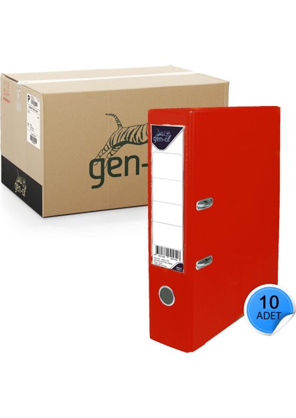Plastik Klasör Geniş Kırmızı 10 Lu