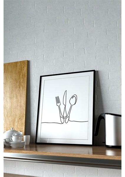 Çerçeveli Tablo Modern Sanatsal Çerçeveler Tablo Dekorasyon Ev Dekoru Tekli Çerçeve ÖZC-356-SİYAH