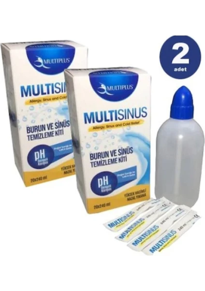 Multi Sinüs Rinse Burun ve Sinüs Temizleme Kiti x 2 Adet