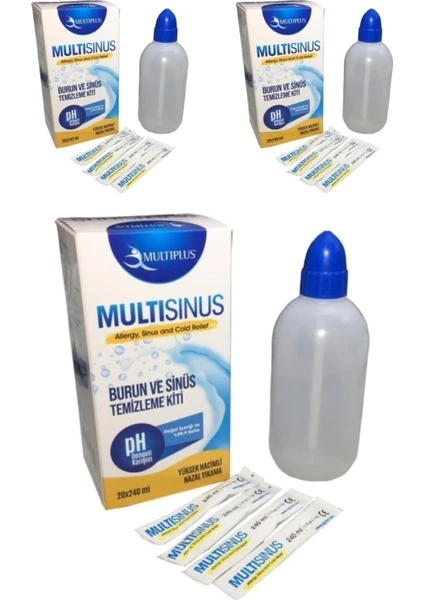 Multi Sinüs Rinse Burun ve Sinüs Temizleme Kiti - 3'lü Paket