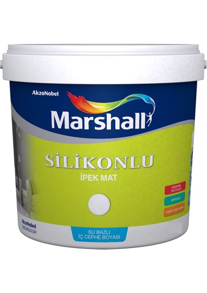 Silikonlu Ipek Mat Su Bazlı Iç Cephe Boyası 15 Litre