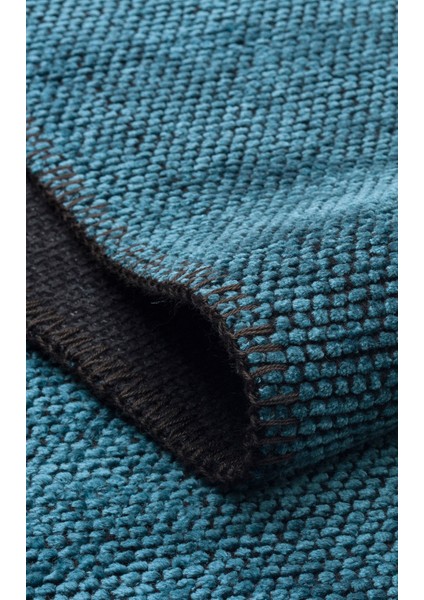 Eko Tribal New Trb Plain Marine Yumuşak Doku Vintage Desenli Modern Ince Dokuma Salon Halısı
