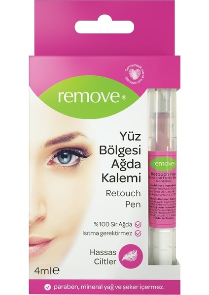 Retouch Pen Yüz Bölgesi Sir Ağda Kalemi - Hassas Ciltler 4 ml