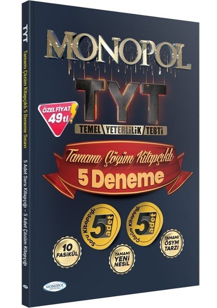 2022 TYT Tamamı Çözümlü 5 Deneme Sınavı