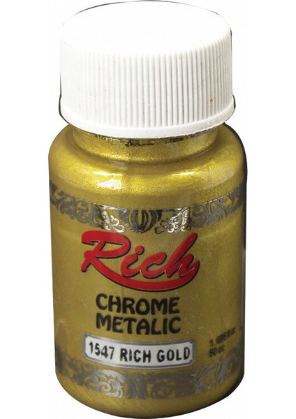 Chrome Metalik Hobi Boyası Rich Gold 50 cc