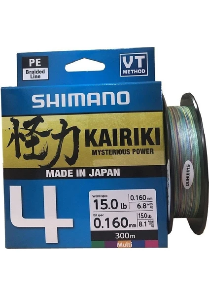 Kairiki 4 0.28MM 300M Multi Color Ip Misina