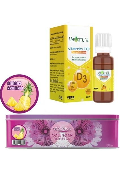 Hidrolize Collagen Beauty Plus 30 Saşe + D3 Vitamini 20 ml Damla