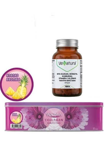 Hidrolize Collagen Beauty Plus 30 Saşe+Yetişkinler Için Beta Glukan 30 Kapsül