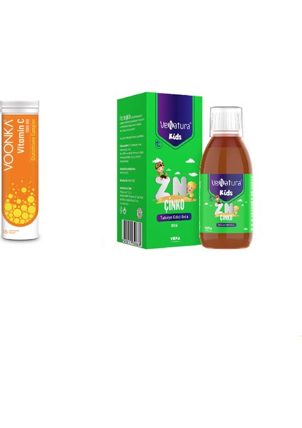 Vitamin C, Glutatyon,çinko ve Vitamin D 15 Efervesan Tablet + Çocuklar Için Çinko 100 ml
