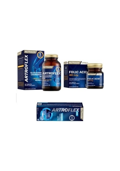 Folic Acid 100 Tablet + Artroflex 90 Tablet + Artroflex Jel 100 ml