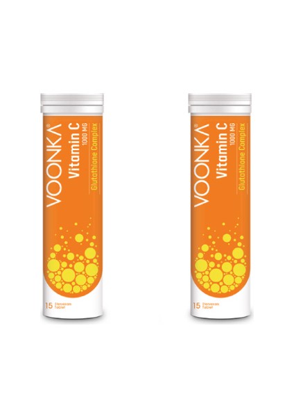 Vitamin C Glutathione Complex 15 Efervesan Tablet X2 Adet