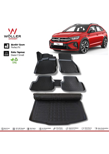 Vw Taigo Paspas Bagaj Havuzu Set 2022 Sonrası 3D Ultraflex Set