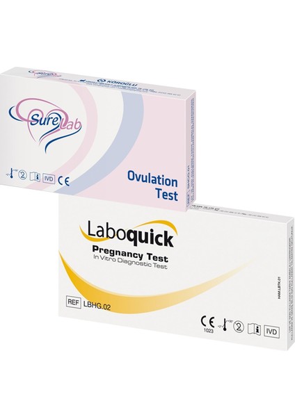 Ovulasyon Testi 14 Adet + Laboquick Hamilelik Testi 2 Adet