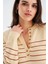 Beluga Pullover %100 Pamuk Yazlık Kadın Triko Kazak Koyu Krem/tarçın 3
