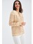 Beluga Pullover %100 Pamuk Yazlık Kadın Triko Kazak Koyu Krem/tarçın 5