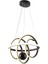 TT005TPL-SY Tt Aydınlatma Burgu Modeli Mat Siyah Mermer Desen Toplu LED Avize 1