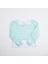 Organik Kız Çocuk Crop Atletli Sweatshirt - Su Yeşili 1
