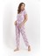 2416 Kadın Önden Düğmeli Pijama Takımı 2
