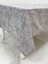 İpek Lüx Jakar Polycotton Kumaş Gri Masa Örtüsü Dikdörtgen 160x350 cm - 1071 2