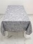 İpek Lüx Jakar Polycotton Kumaş Gri Masa Örtüsü Dikdörtgen 160x350 cm - 1071 5