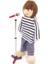 1/12 Dollhouse Minyatür Müzikal Enstrüman Alaşım Mikrofon W / Tutucu Kırmızı (Yurt Dışından) 2