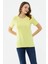 Kendinden Parçalı Cep Detaylı Tshirt - Sarı 3