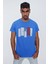 Tena Moda Erkek Saks Bisiklet Yaka K Fashion Baskı Tişört 1