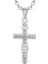 925 Ayar Gümüş Mini Zarif Cubic Zircon Hac Cross Kolye 2
