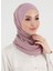 Boneli Düz Şifon Şal - Leylak - Ecardin 2