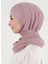 Boneli Düz Şifon Şal - Leylak - Ecardin 3