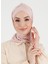 Pileli Isra Çapraz Hazır Türban - Pudra - Ecardin 1