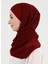 Boneli Düz Şifon Şal - Bordo - Ecardin 3