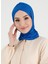 Pileli Isra Çapraz Türban - Saks Mavi - Ecardin 1