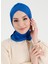 Pileli Isra Çapraz Türban - Saks Mavi - Ecardin 2