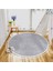 Yuvarlak Comfort Puffy Ponpon Saçaklı Peluş Halı Açık Gri SM1011A 1