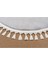 Yuvarlak Comfort Puffy Ponpon Saçaklı Peluş Halı Açık Gri SM1011A 2