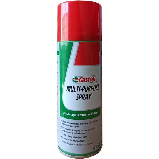 Castrol Multi Purpose Sprey, Çok Amaçlı Temizleme Spreyi, 400 ml