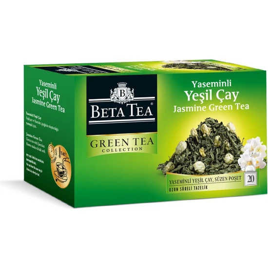 Beta Tea Beta Jasmine Green Bardak Poşet 20 Adet (Yaseminli Yeşil Çay)