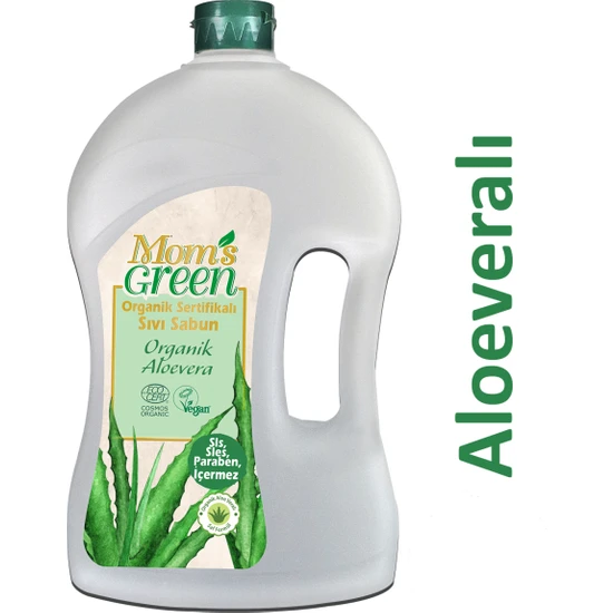 Mom's Green Organik Sertifikalı Sıvı Sabun - Organik Aloeveralı 1500 ml Ecocert Cosmos Sertifikalı