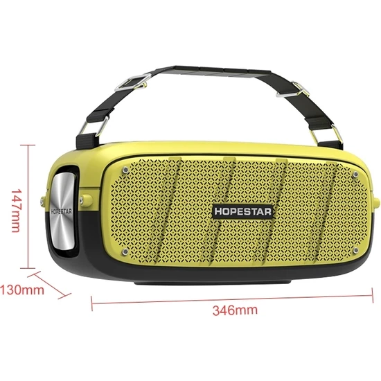 Hopestar A20 Pro Tws Taşınabilir Açık Su Geçirmez Subwoofer Mikrofonlu Bluetooth Hoparlör  (Yurt Dışından)