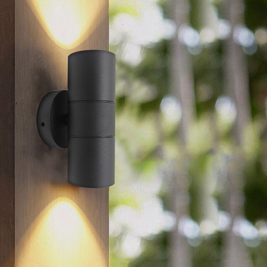 Sunlight Çift Yönlü Iç ve Dış Mekan Duvar Aplik Siyah LED Fiyatı