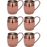 Turna Bakır Grande Bardak 1 No Düz 500 ml 6lı Takım Kırmızı TURNA0498-61